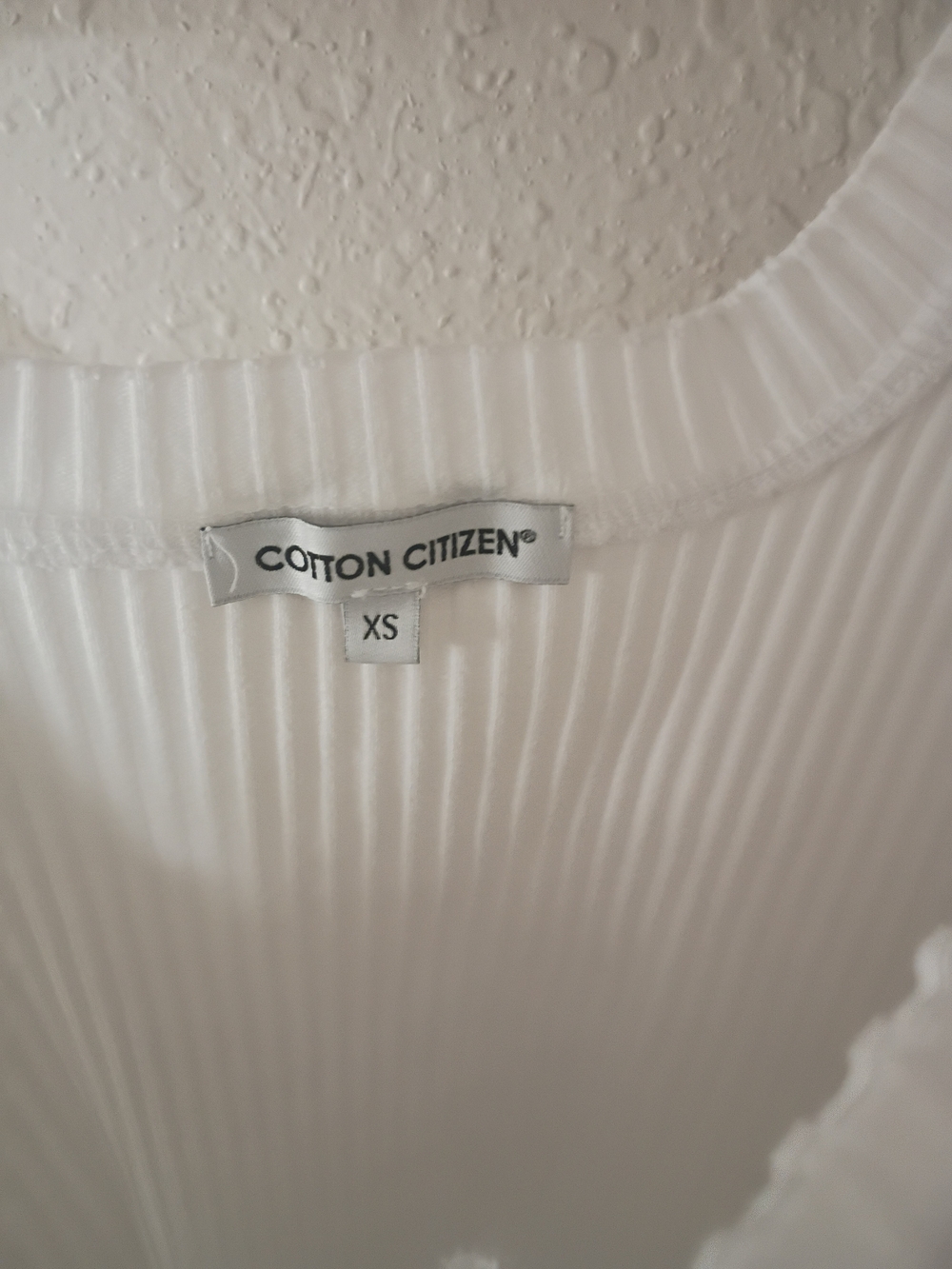 Cotton Citizen White Ribbed Square-Neck Crop Tank - Picture 3 of 4